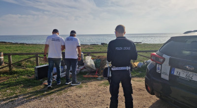 A PORTO CESAREO POLIZIA LOCALE E ISPETTORI AMBIENTALI INSIEME A TUTELA DEL TE...